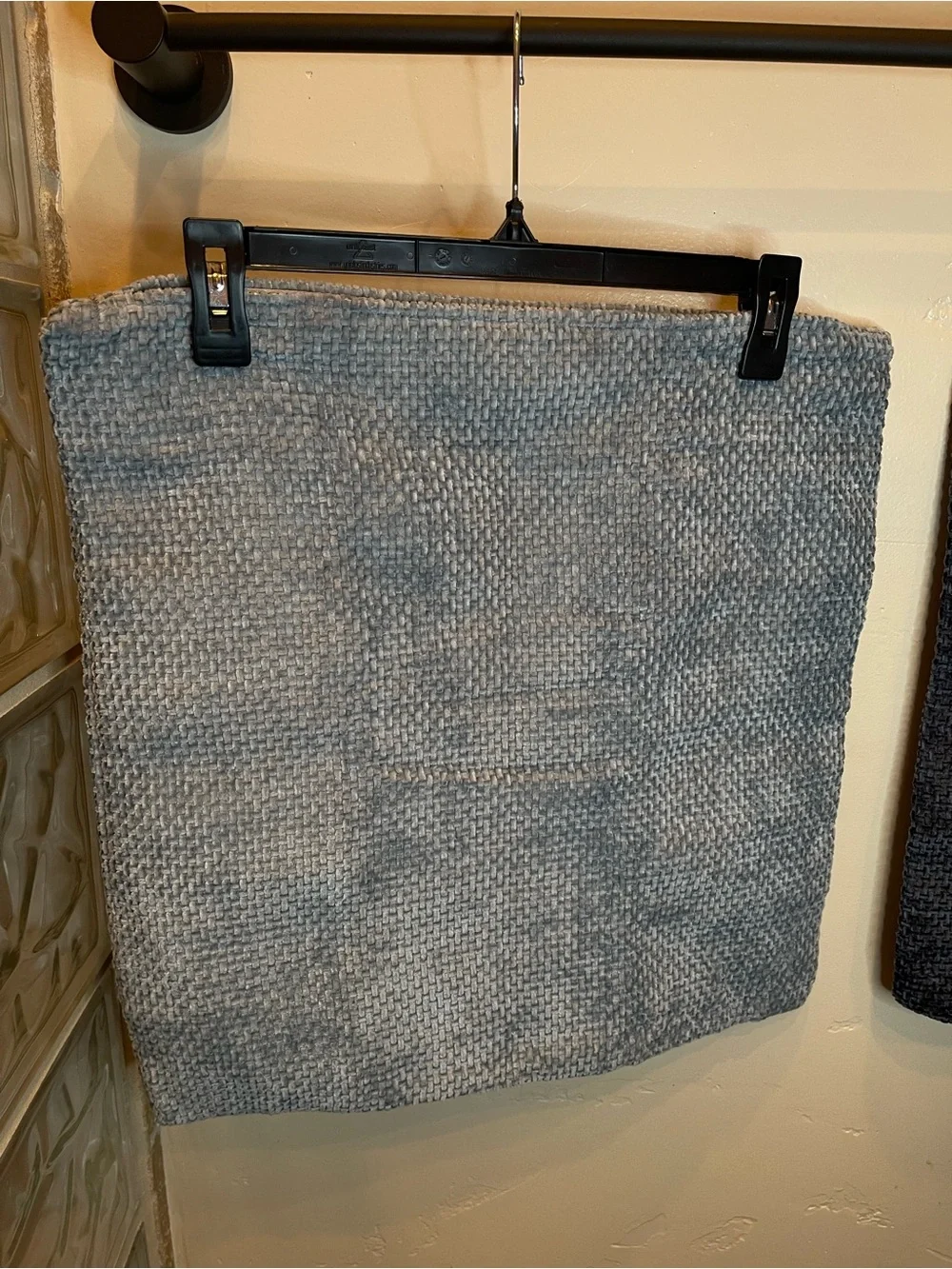 New set of 2 - 18 x 18 pillow covers. 1 light blue + 1 dark blue. Soft corduroy